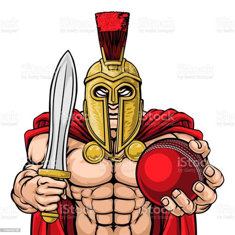 Spartan Trojan Cricket Sports Mascot Stock Illustration Download