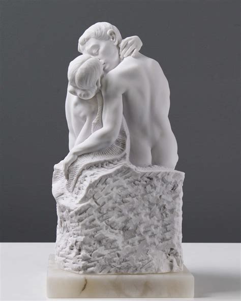 Love Sculpture The Kiss Statue By Rodin Replica Romantic Etsy
