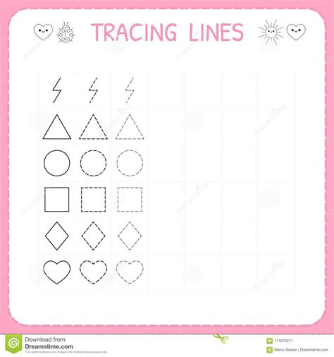 This generator lets you create handwriting practice sheets with the text you provide. Trace Line Worksheet For Kids. Working Pages For Children ...