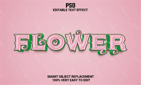 Flower Text Effect Photoshop Premium Psd File