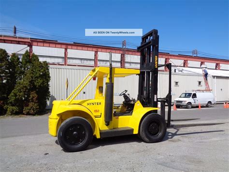 Hyster 16 6000 Lbs Pnuematic Forklift Boom Truck Lift 10ft Forks