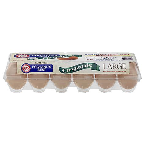 Egglands Best Organic Cage Free Grade A Brown Eggs Large 12 Ct