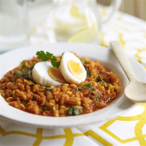 Healthy Dhal Recipe With Split Peas And Hard Boiled Eggs