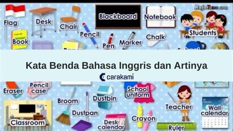 Kata Benda Dalam Bahasa Inggris Dan Artinya A Sampai Z