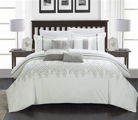 Offer a bold focus to every bedroom. Chic Home 8-Piece Lauren Contemporary Comforter Set, King ...