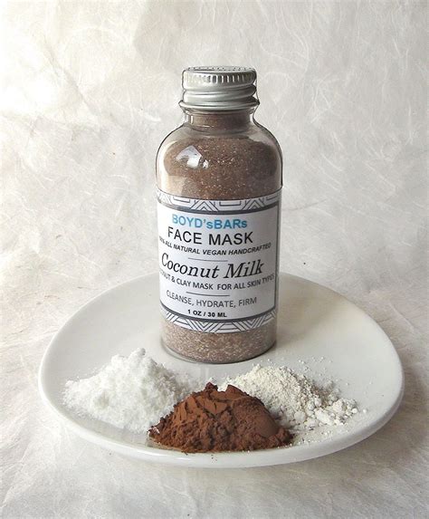 Coconut Milk Face Mask - All Natural face mask, Vegan face mask, Handmade face mask, Cocoa face 