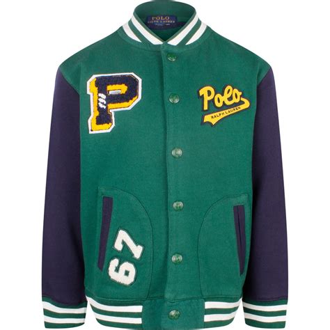 Polo Ralph Lauren Boys Varsity Jacket In Green — Bambinifashioncom