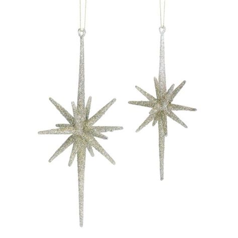 Silver Heirloom Glass Star Ornaments Set Of 2 From Kirklands