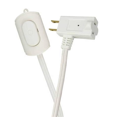 Hdx 15 Ft 162 Indoor Switch Extension Cord White Kab 1pkab 18 The