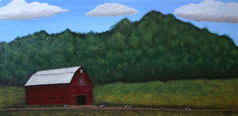 The Red Barn Painting By Christy Mcguire Fine Art America