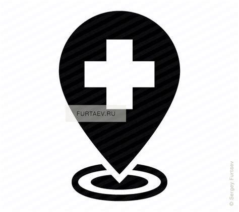 Hospital Map Pointer Vector Icon