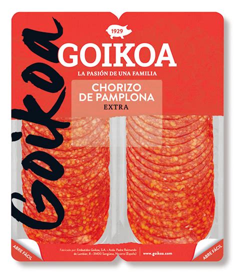 Producto Chorizo Pamplona Extra Goikoa ya loncheado Descúbrelo