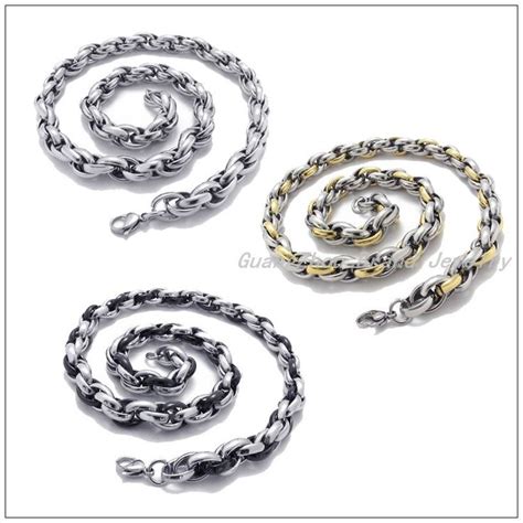 New Hot Fashion Unisex Jewelry 316lstainless Steel Silverblackgolden