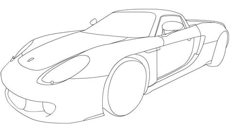 Porsche Carrera GT Coloring Page ColouringPages