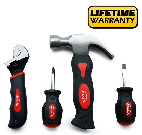 Four Piece Stubby Tool Set Handy For Hard To Reach Places With Soft