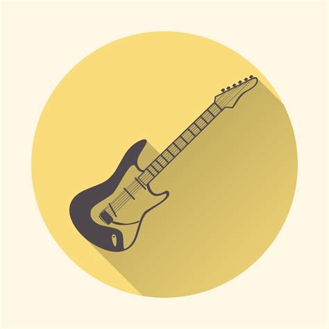 Ilustración Del Icono De Guitarra Patrón De Música Portada Creativa Y