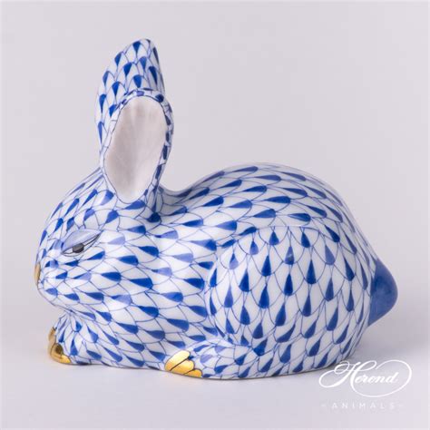 新作揃え 輸入市場オンラインストアherend Bunny Rabbit With Butterfly Porcelain Figurine