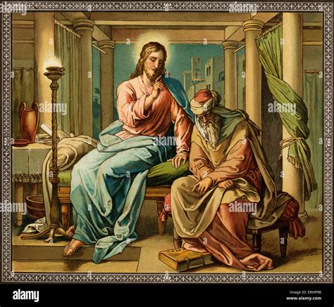 Jesus Und Nikodemus Stockfotografie Alamy
