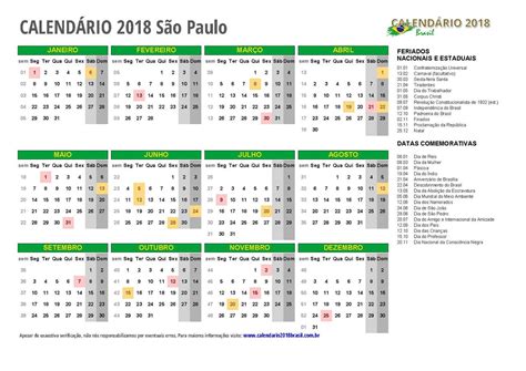 Calendario 2020 Feriados SÃo Paulo Calendario 2019