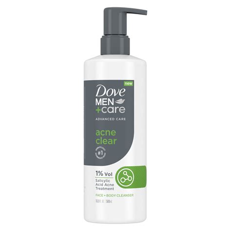 Mencare Advanced Care Acne Clear Face Body Wash Dove