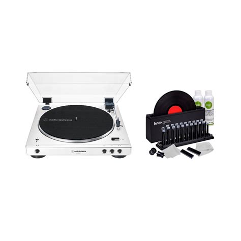 Audio Technica At Lp60xbt Ww Bluetooth Turntable White With Vinyl