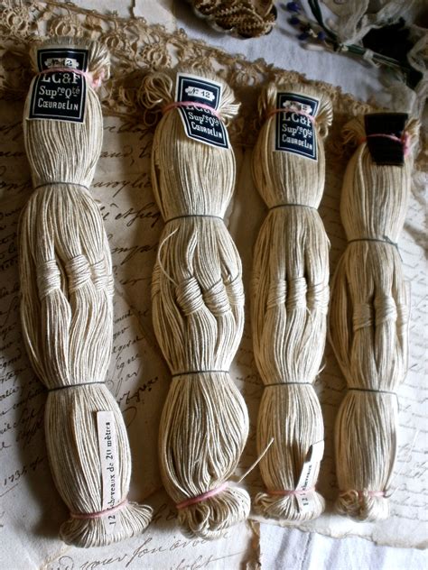 Last In Stock Antique French Linen Skeins Collectable Ecru Linen