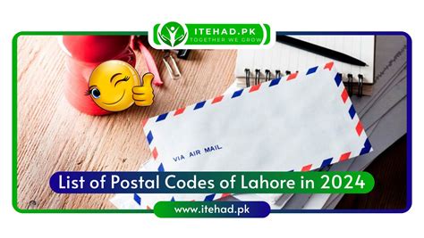 Postal Codes Of Lahore 2024 Area Wise List Ittehad Marketing