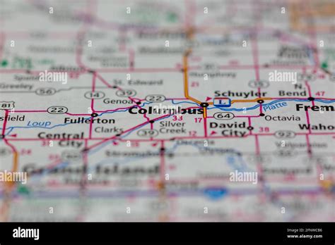 Columbus Nebraska Map Hi Res Stock Photography And Images Alamy