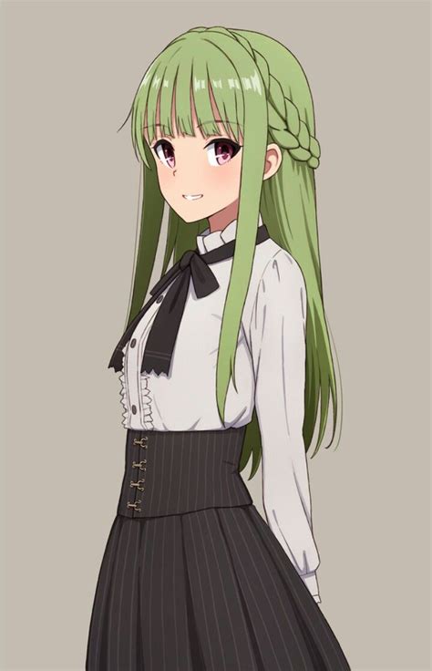 Pin By El Chen On Ꮆ ΐ я ℓ Anime Green Hair Green Hair Girl Manga Girl