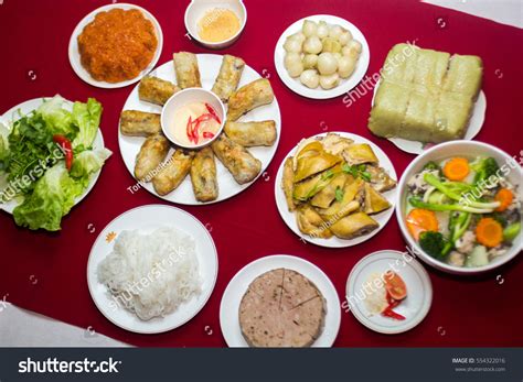 For most vietnamese people, the lunar new year or tet holiday is an occasion to close together and give all the best wishes together. Traditional Food Vietnam Lunar New Year Stock Photo ...