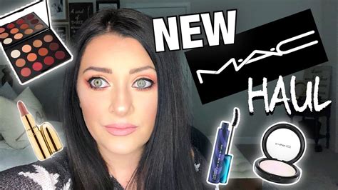 new mac makeup haul unboxing and full face first impression m a c cosmetics youtube