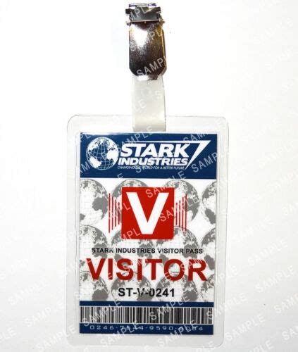 Tony Stark Industries Visitor Iron Man Avengers T Cosplay Comic Con