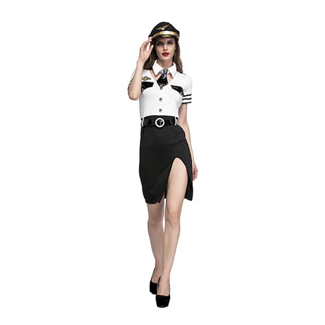 vashejiang sexy flight attention costumes sexy erotic stewardess costumes office police role