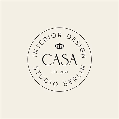 Casa Interior Design Studio Berlin Minimal Logo Design Template