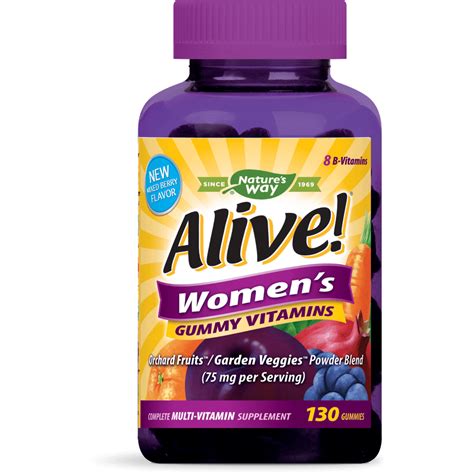 Alive Womens Gummy Multivitamin With Orchard Fruits And Garden Veggies