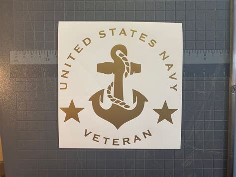 United States Navy Veteran Vinyl Decal Sticker Etsy