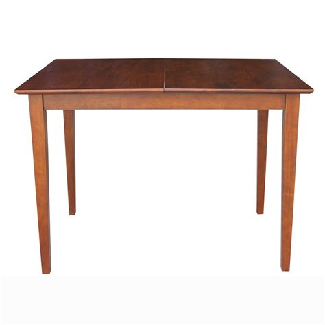 The dining table includes a 18 in. International Concepts Counter Height Butterfly Leaf ...