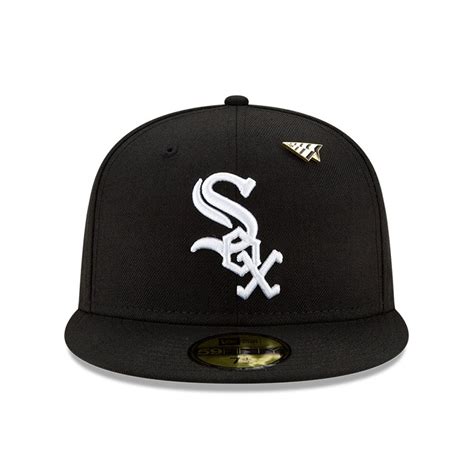 Official New Era Paper Planes X Mlb Chicago White Sox Black 59fifty Fitted Cap B96931005 New