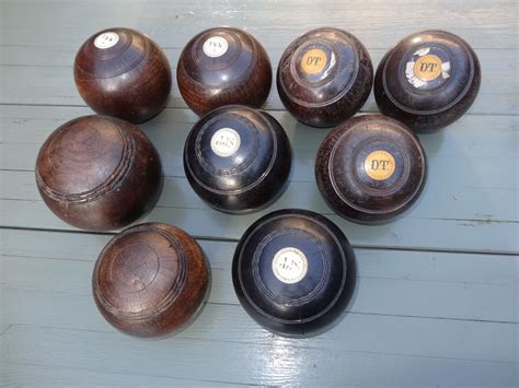 Antique English Lawn Bowling Balls Beautiful Accents Or Packed In A