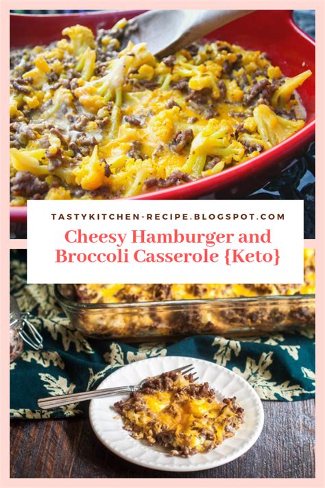 Season with salt and pepper. Cheesy Hamburger and Broccoli Casserole {Keto} - Tasty ...