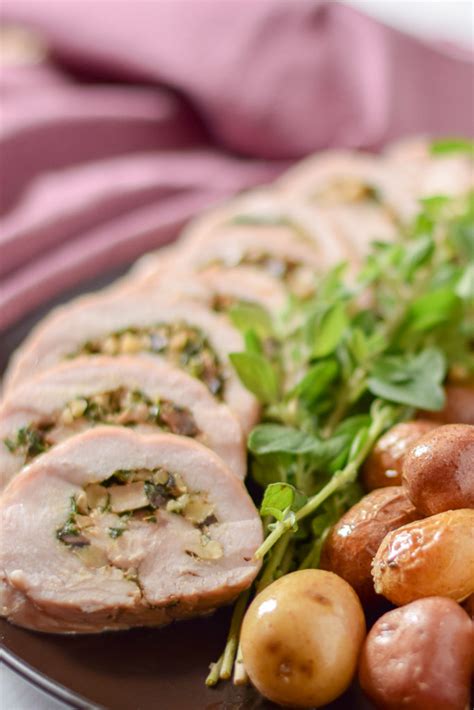 Turkey Roulade With Mushrooms Walnuts And Herbs Forward Eats