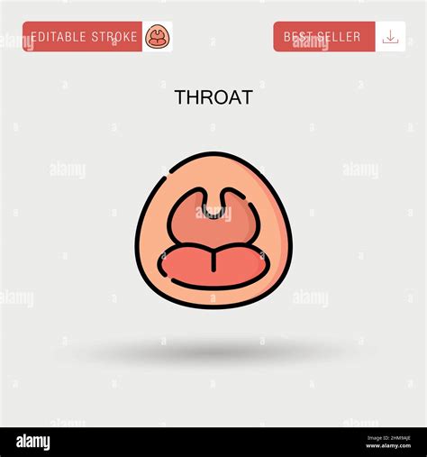 Person Touching Throat Stock Vector Images Alamy