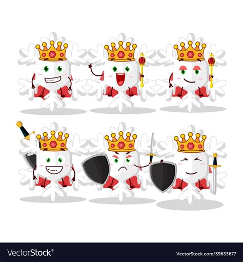 A Charismatic King Snowflakes Cartoon Character Vector Image