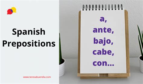 Prepositions In Spanish Teresa Buendia