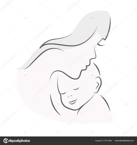Arriba Foto Dibujo De Madre Con Bebe En Brazos Mirada Tensa