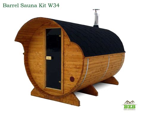 2 Room Barrel Sauna Kit W34 Sauna Heater Included Bzb