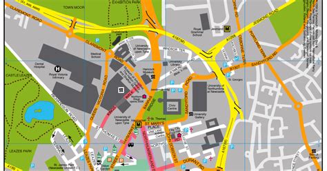 Map Of Newcastle Upon Tyne Uk Free Printable Maps