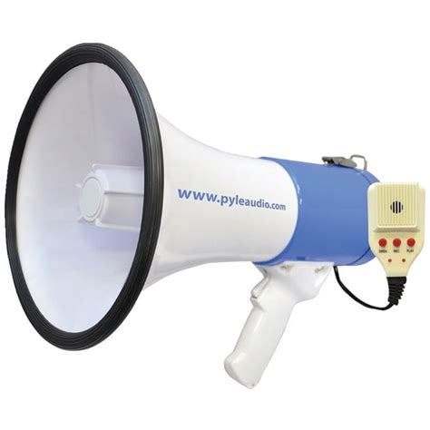Pyle Pro® 50 Watt Megaphone Bullhorn With Record Siren And Talk Modes