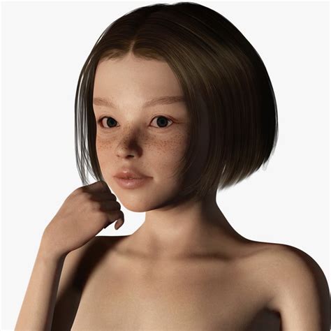 Realistic Girl Naked And Clothed Low Poly Model D Turbosquid My Xxx