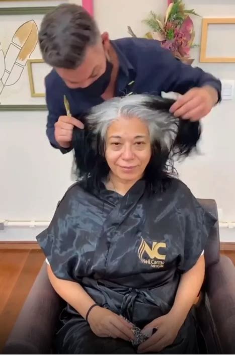Žena přišla do salonu krásy, aby obarvila své šedé vlasy ...
